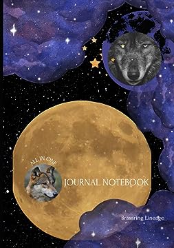 wolf and moon journal notebook
